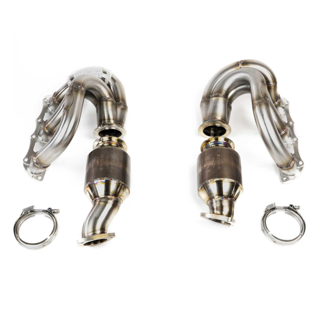 Fabspeed Porsche 981 Cayman GT4 / Boxster Spyder RENNKRAFT Modular Headers with HJS Catalytic Converters (2015-2016)