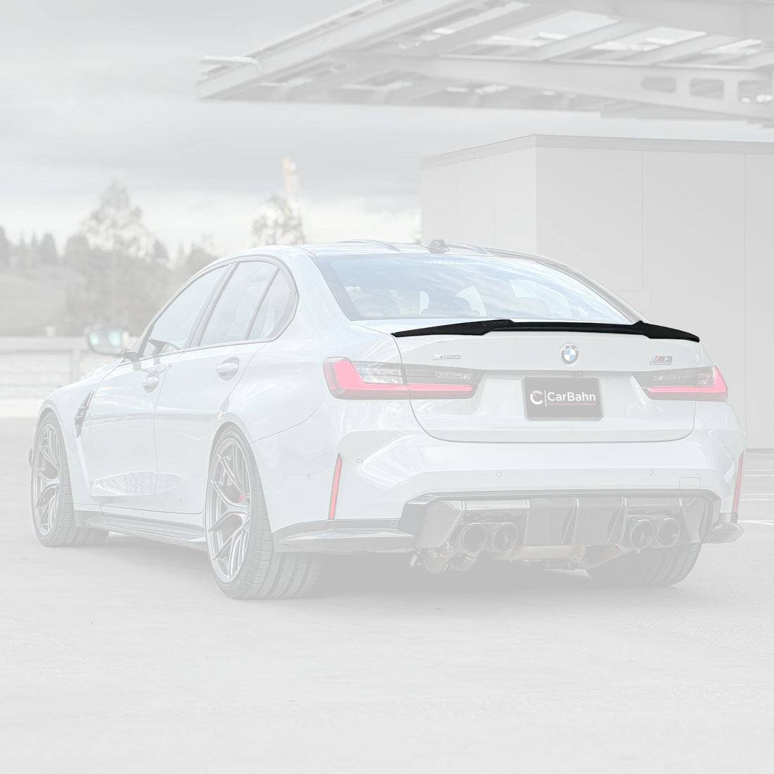 CarBahn BMW G80 M3 & M340i Carbon Fiber Rear Spoiler