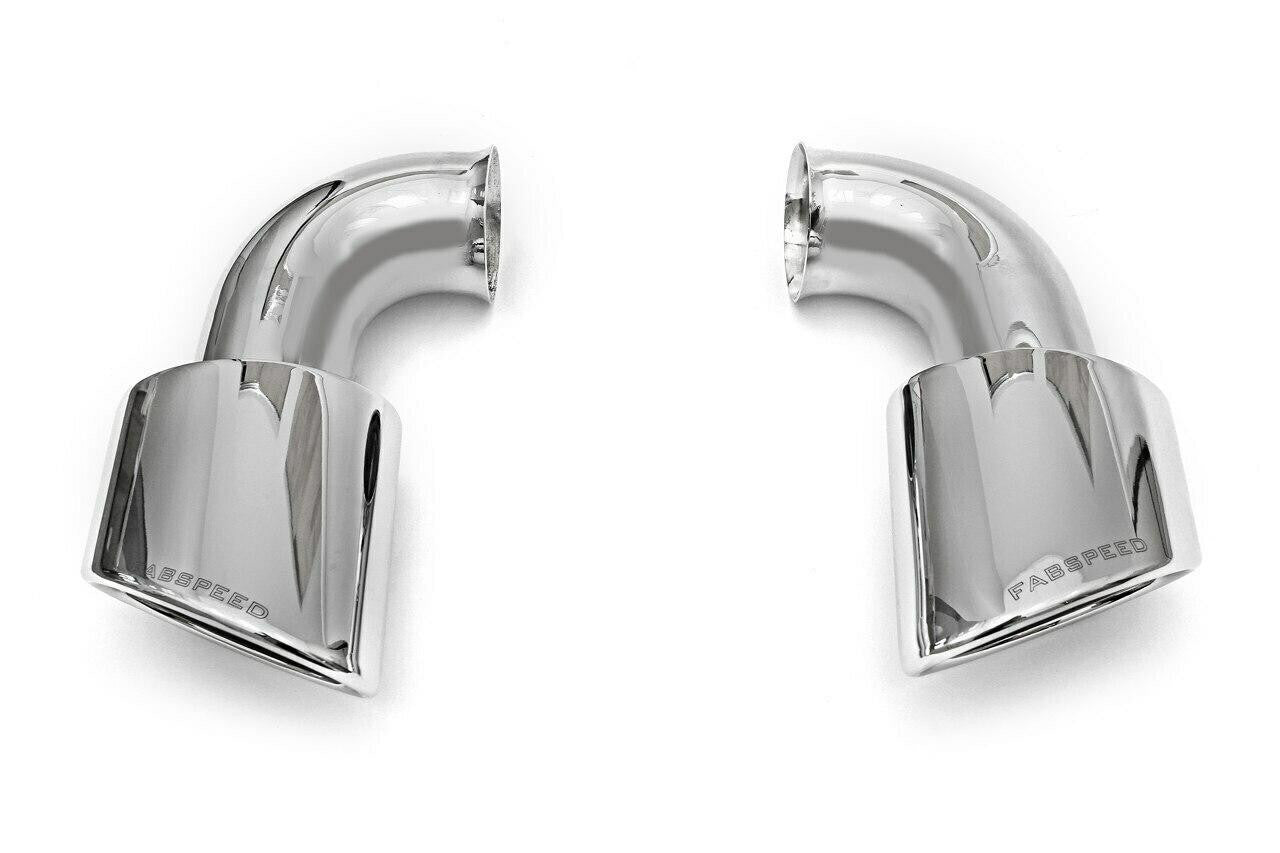 Fabspeed Porsche 993 Twin Turbo Muffler Bypass Pipes with tips (1995-1998)