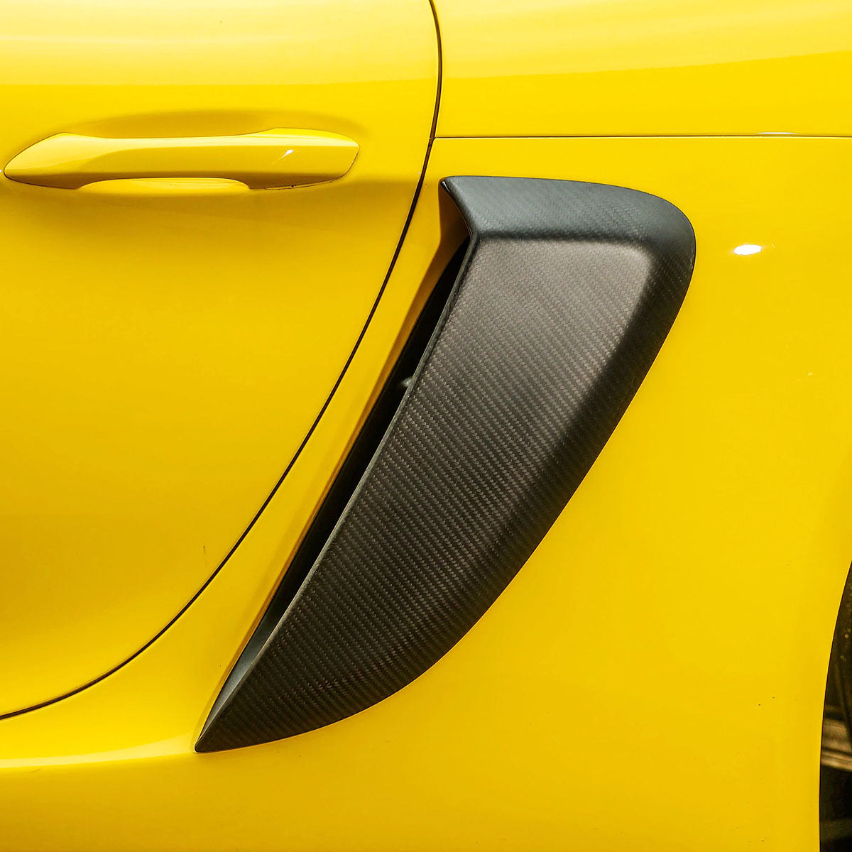 SilverRocket Dry Carbon Fiber Rear Side Air Intake Covers | Porsche GT4/GT4 RS