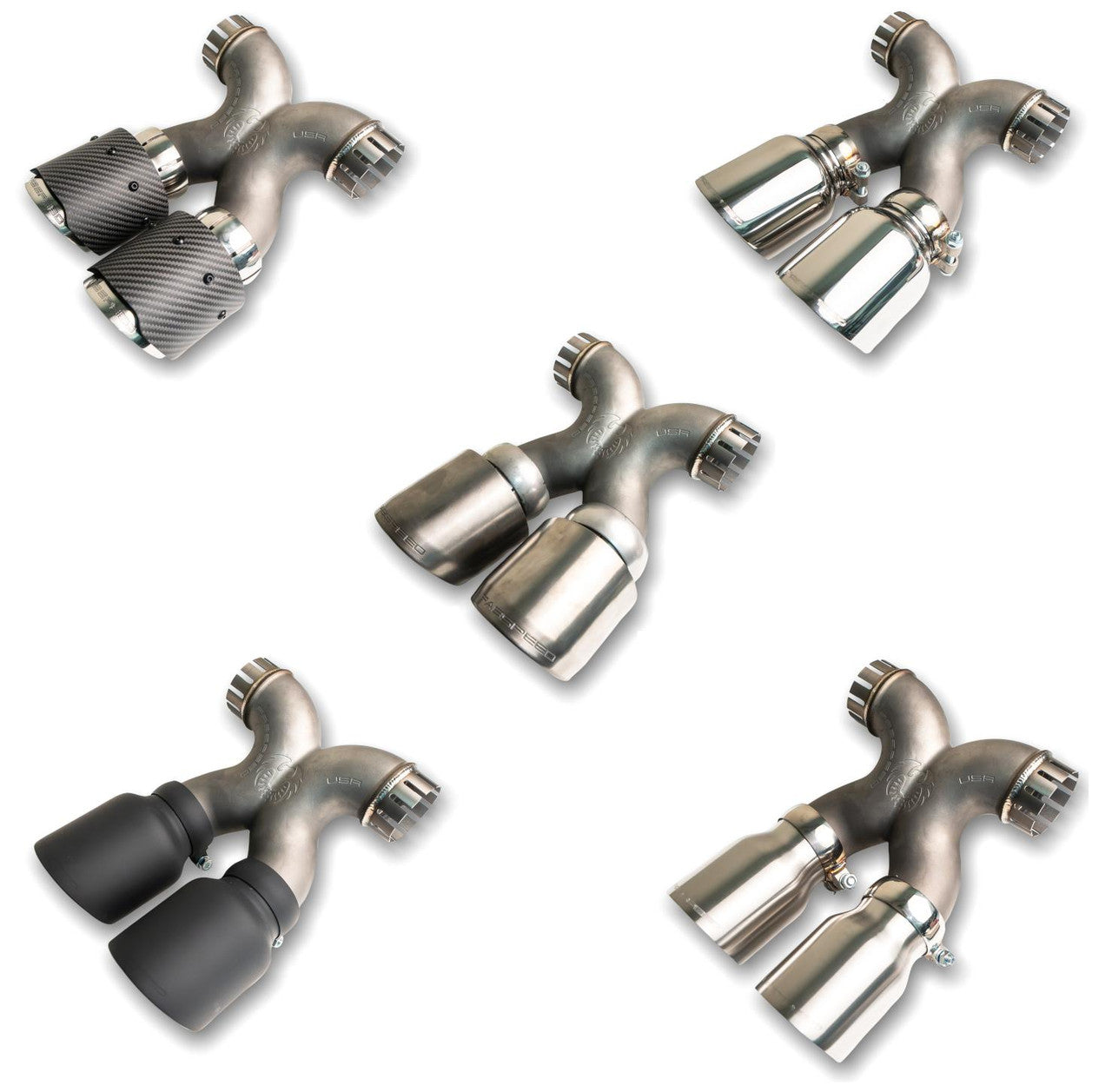 Fabspeed Porsche 981 Boxster/Cayman Maxflo TRUE X-Pipe with Dual Tips (2013-2016)