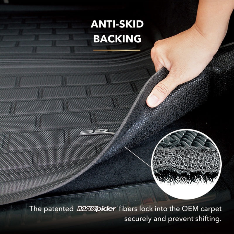 3D MAXpider 20-21 BMW X6 (G06) with Spare Tire Kagu Cross Fold Cargo Liner - Black M1BM1131309