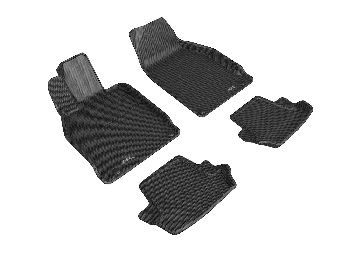 3D MAXpider 2014-2019 Porsche Macan Kagu 1st & 2nd Row Floormats - Black L1PO01401509
