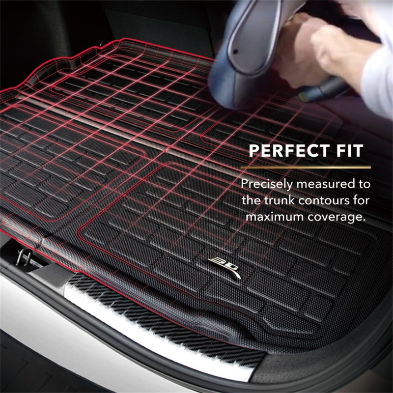 3D MAXpider 20-21 BMW X6 (G06) with Spare Tire Kagu Cross Fold Cargo Liner - Black M1BM1131309