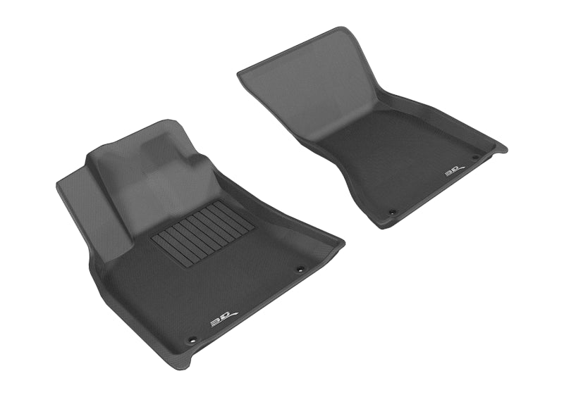 3D MAXpider 2014-2019 Porsche Macan Kagu 1st Row Floormat - Black L1PO01411509