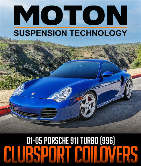 MOTON SUSPENSION 2-WAY CLUBSPORT COILOVERS: 2001–2005 PORSCHE 911 TURBO (996)