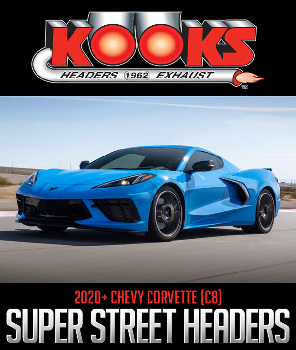 KOOKS HEADERS & EXHAUST SUPER STREET STAINLESS HEADERS: 2020+ CHEVROLET CORVETTE (C8)