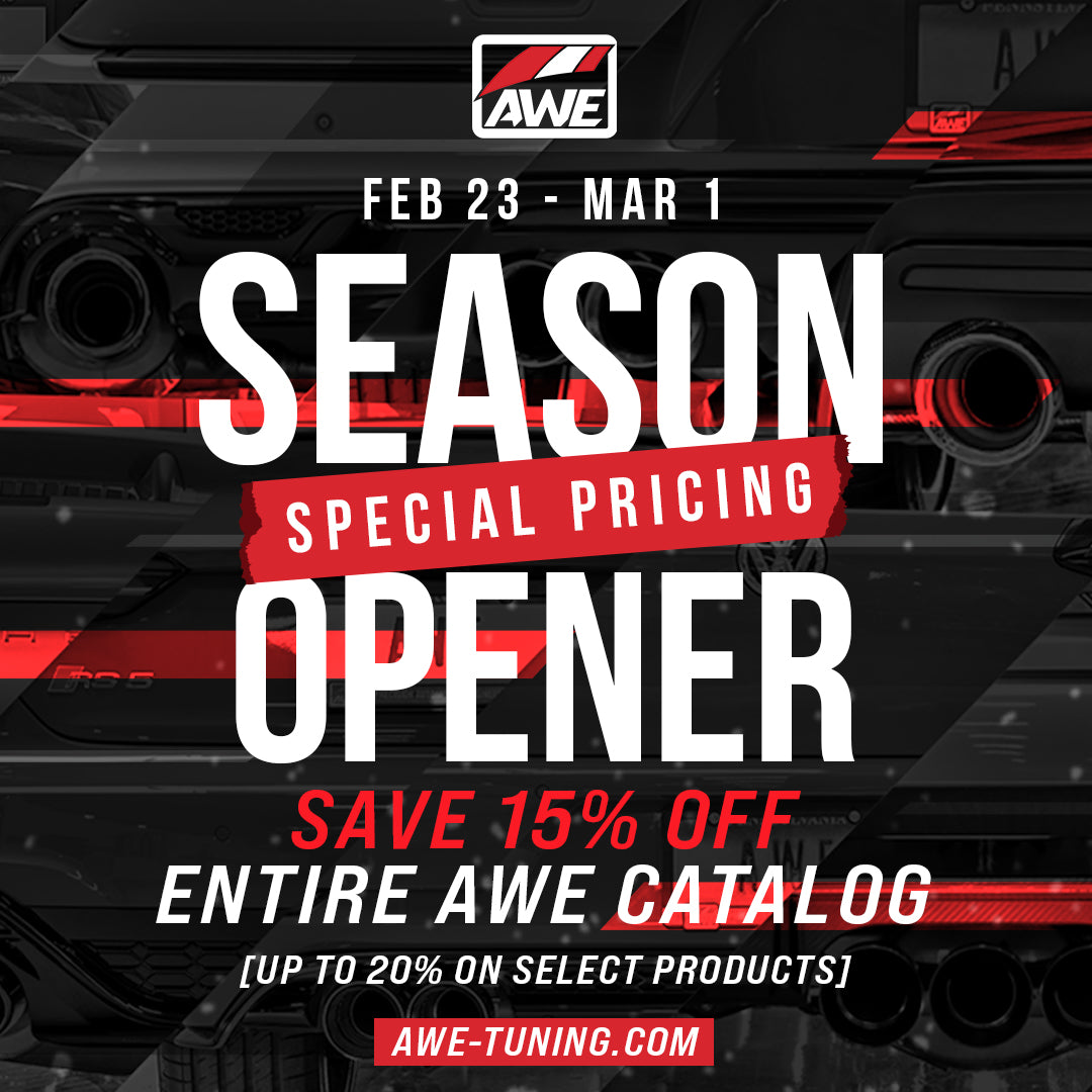 15% off AWE Exhaust