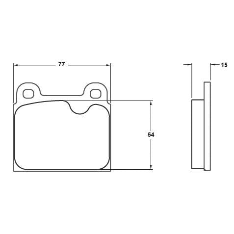 PFC Classic Porsche 911 1978-83 Front Brake Pads - 08 Compound - 0045.08.15.44