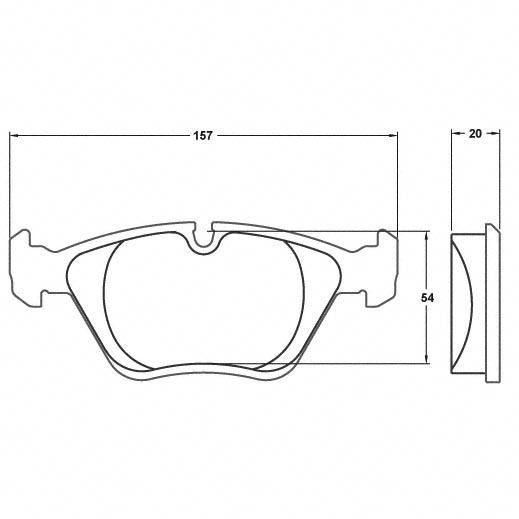 PFC BMW E46, E36 M3 Front Brake Pads - 08 Compound - 0394.08.20.44
