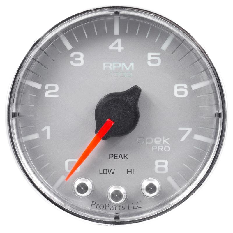Autometer Spek-Pro Gauge Tachometer 5in 11K Rpm W/Shift Light & Peak M ...