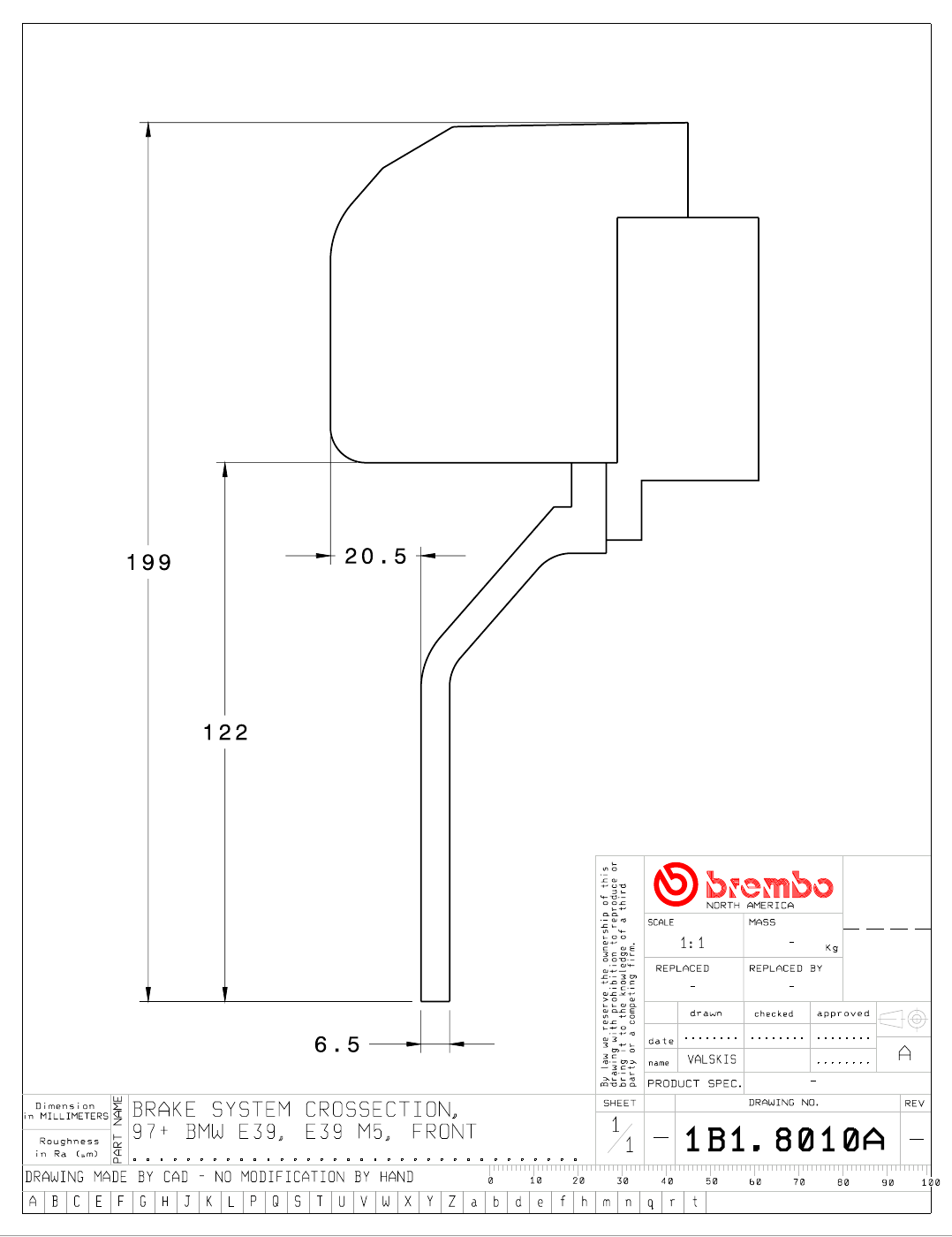 Brembo GT Big Brake Kit - 2000-2003 BMW M5 (E39) - Front - 4-Piston 355x32 2-Piece - 1B1.8010A
