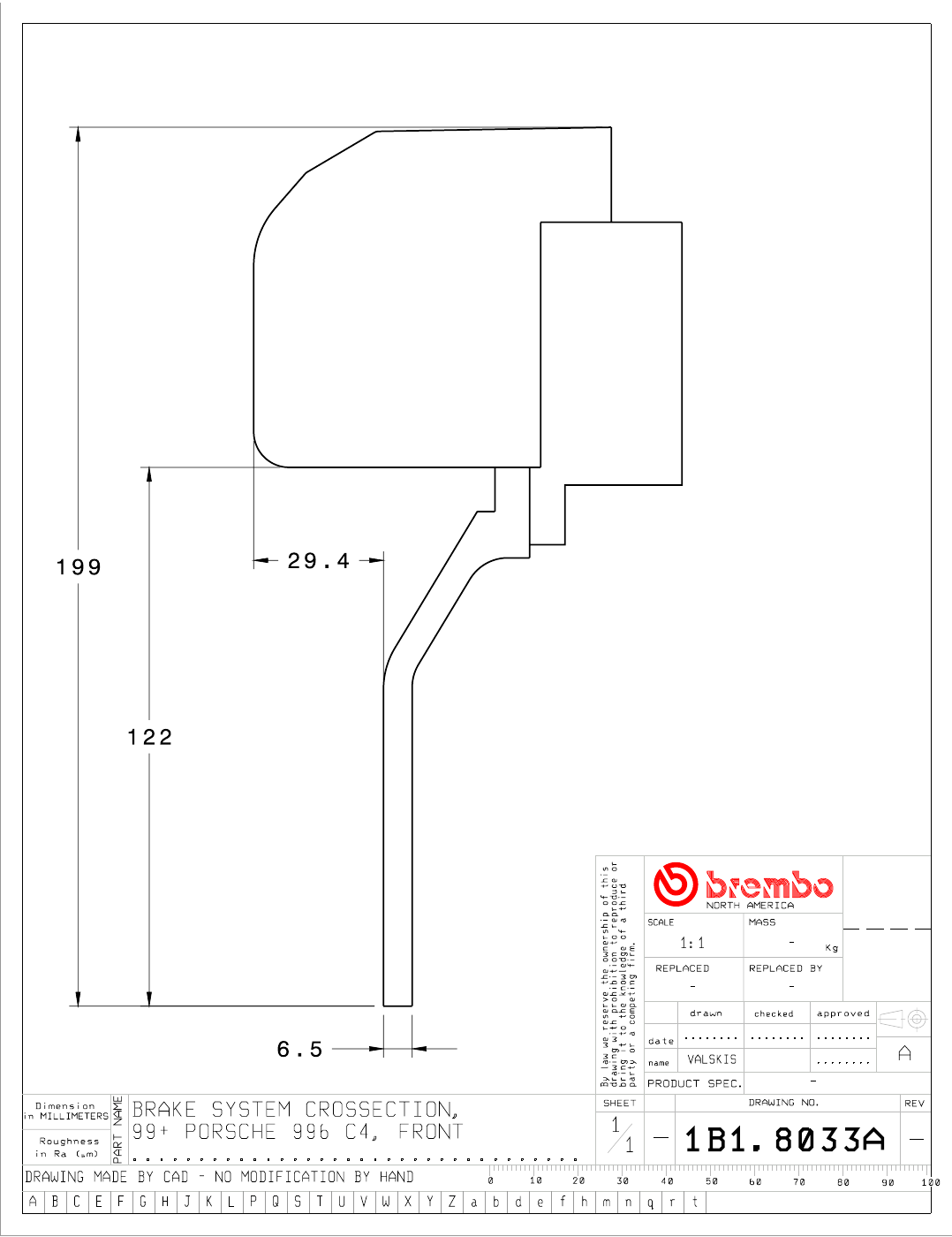 Brembo GT Big Brake Kit - 2006-2008 Porsche 997.1 C4 (Excluding PCCB) - Front - 4-Piston 355x32 2-Piece - 1B1.8033A