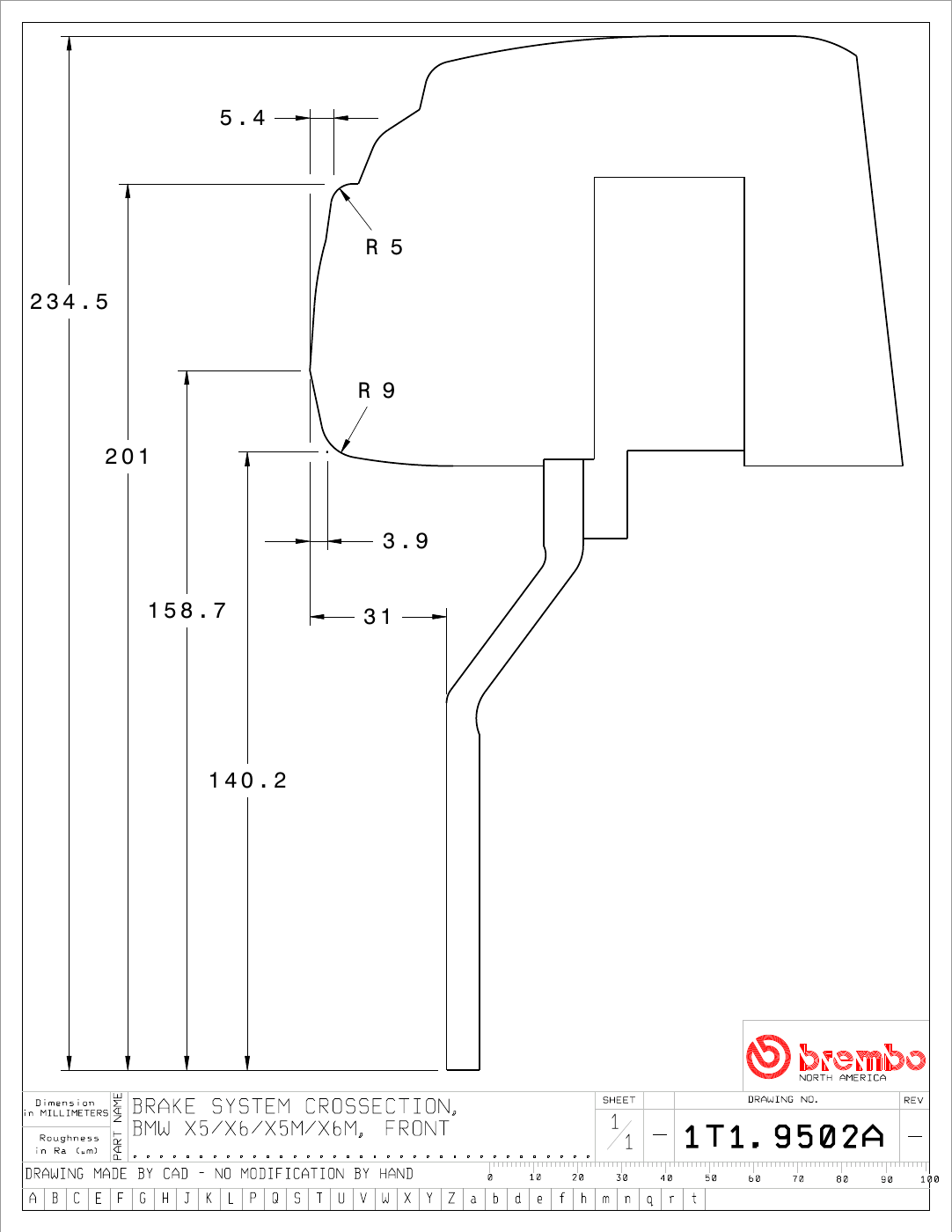 Brembo GT Big Brake Kit - 2009-2014 BMW X6M (E71) - Front - 6-Piston 405x34 2-Piece - 1T1.9502A