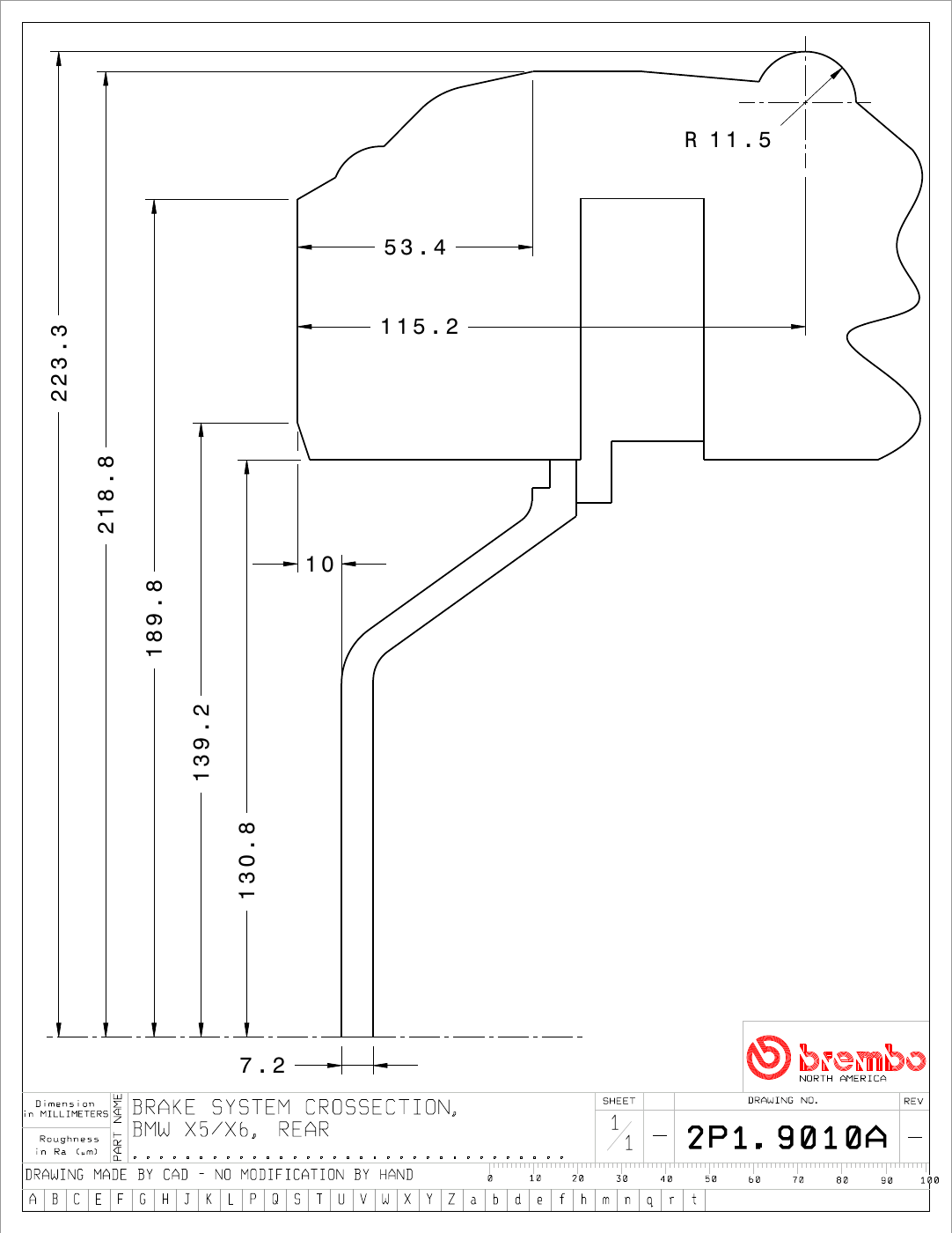Brembo GT Big Brake Kit - 2009-2013 BMW X5M (E70) - Rear - 4-Piston 380x28 2-Piece - 2P1.9010A