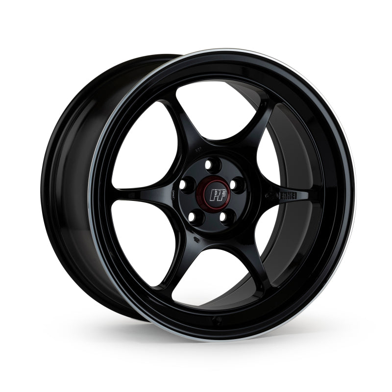 Enkei PF06 15x8 4x100 25mm Offset 67mm Bore Black Machined Wheel ** SPECIAL ORDER**