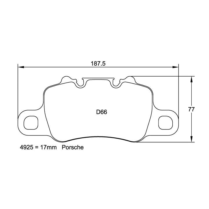 Pagid Porsche 991/992 GT3 / Cayman GT4 Rear Brake Pads - RS-29 Race Compound - U-4925