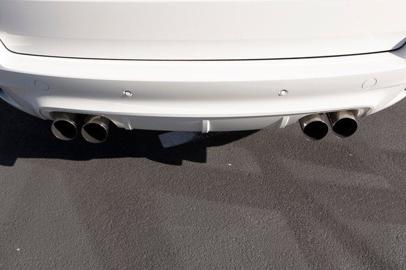 Dinan Free Flow Axle-Back Exhaust - 2010-2014 BMW X5M/X6M Stainless Steel - Black Tips - E70/E71