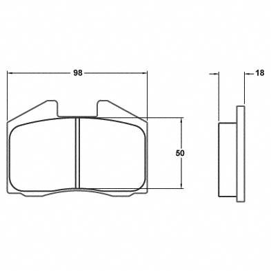 PFC Porsche / Ferrari Front & Rear Brake Pads - 08 Compound - 7725.08.18.44 (0345-shape)