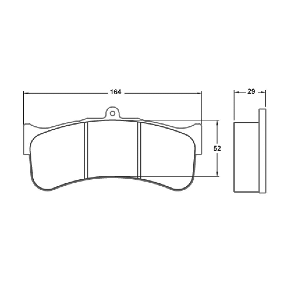 PFC Porsche 992 GT3 Cup Front Brake Pads - 39 Compound - 7797.39.25.44