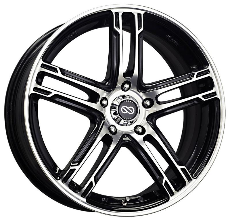 Enkei FD-05 16X7 5x100 50mm Offset 72.62mm Bore Black Machined Wheel (MOQ 40)