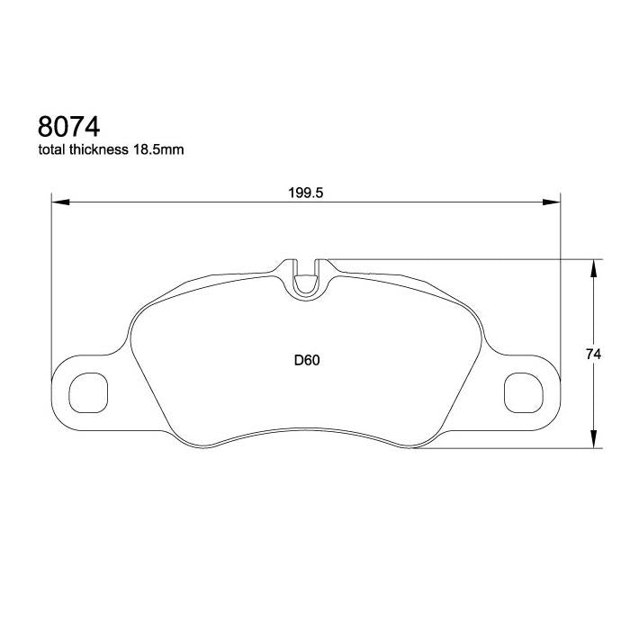 Pagid U-8074 Yellow Racing Pad - RS29 Compound