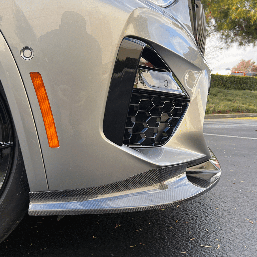 CarBahn Gloss Carbon Fiber Front Splitter | BMW F9X X3M/X4M (2020-2021)