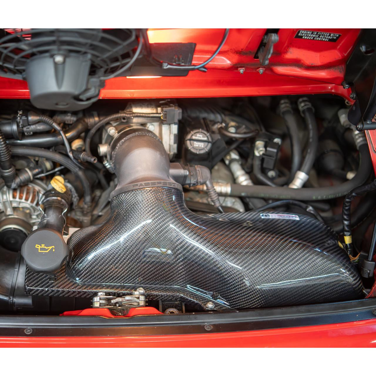 Fabspeed 997 MAXFLO CARBON FIBER SUPER HIGHFLOW HIGH PERFORMANCE airbox cover lid for all 997 OEM base airbox systems