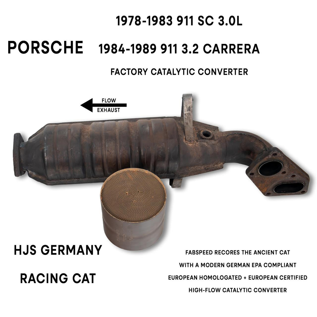 Fabspeed Porsche 911 3.0/3.2L OEM Catalytic Converter Re-Coring