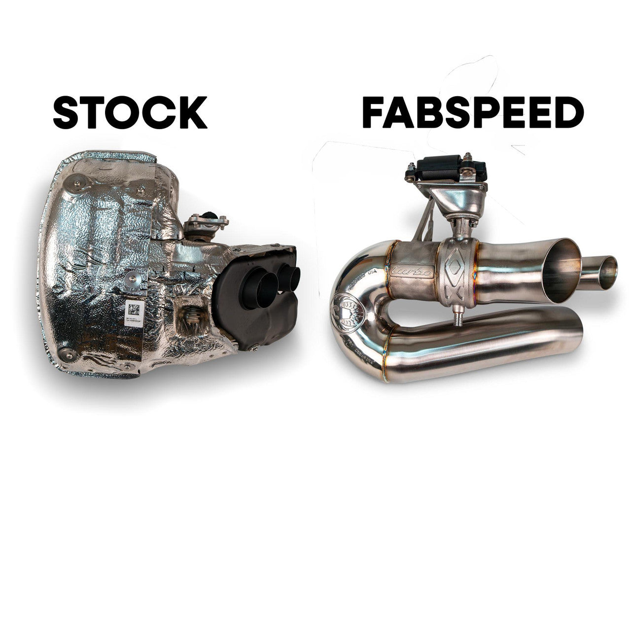 Fabspeed Porsche 992.2 Turbo S Valved Side Muffler Bypasses