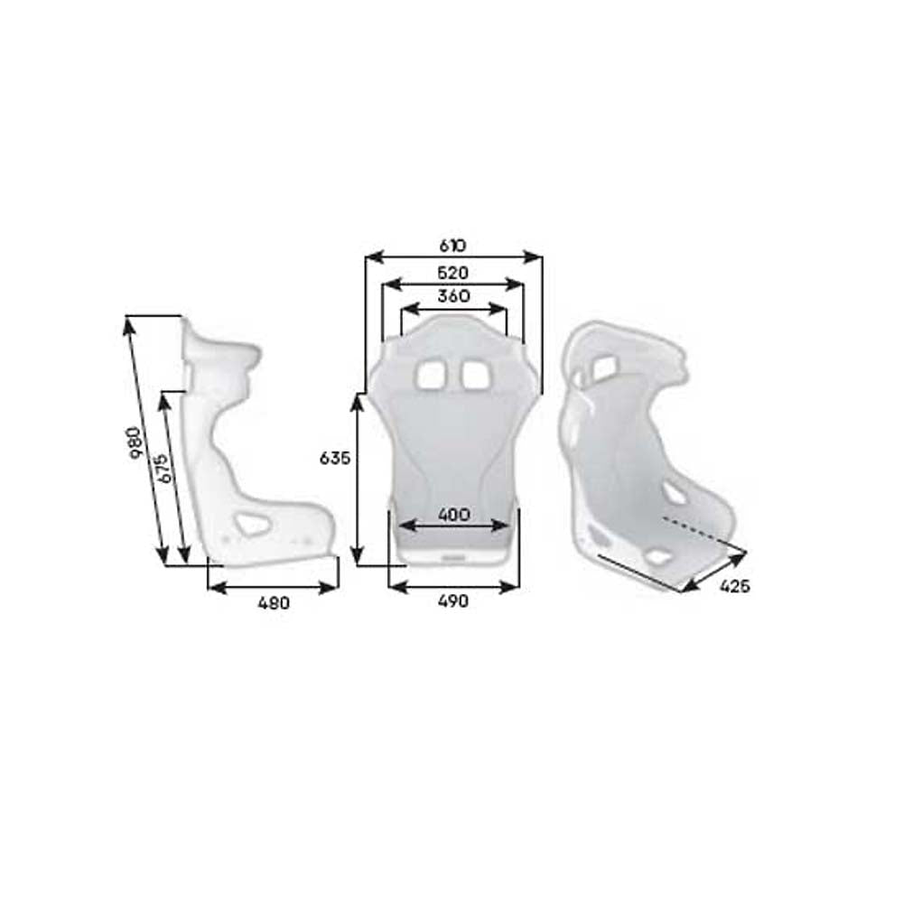 OMP HRC-R XL Fiberglass Racing Seat