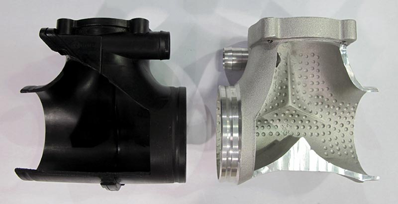 IPD 996 Carrera S 3.6L/Base 3.4L Competition 82mm IPD Plenum ('00-'04), with reducer hose for aftermarket intakes