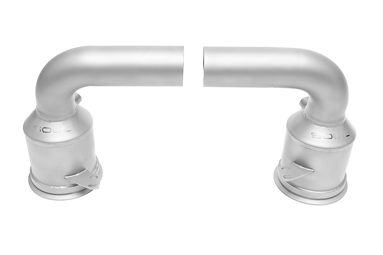 Soul Performance Porsche 992 Turbo Cat Bypass Pipes