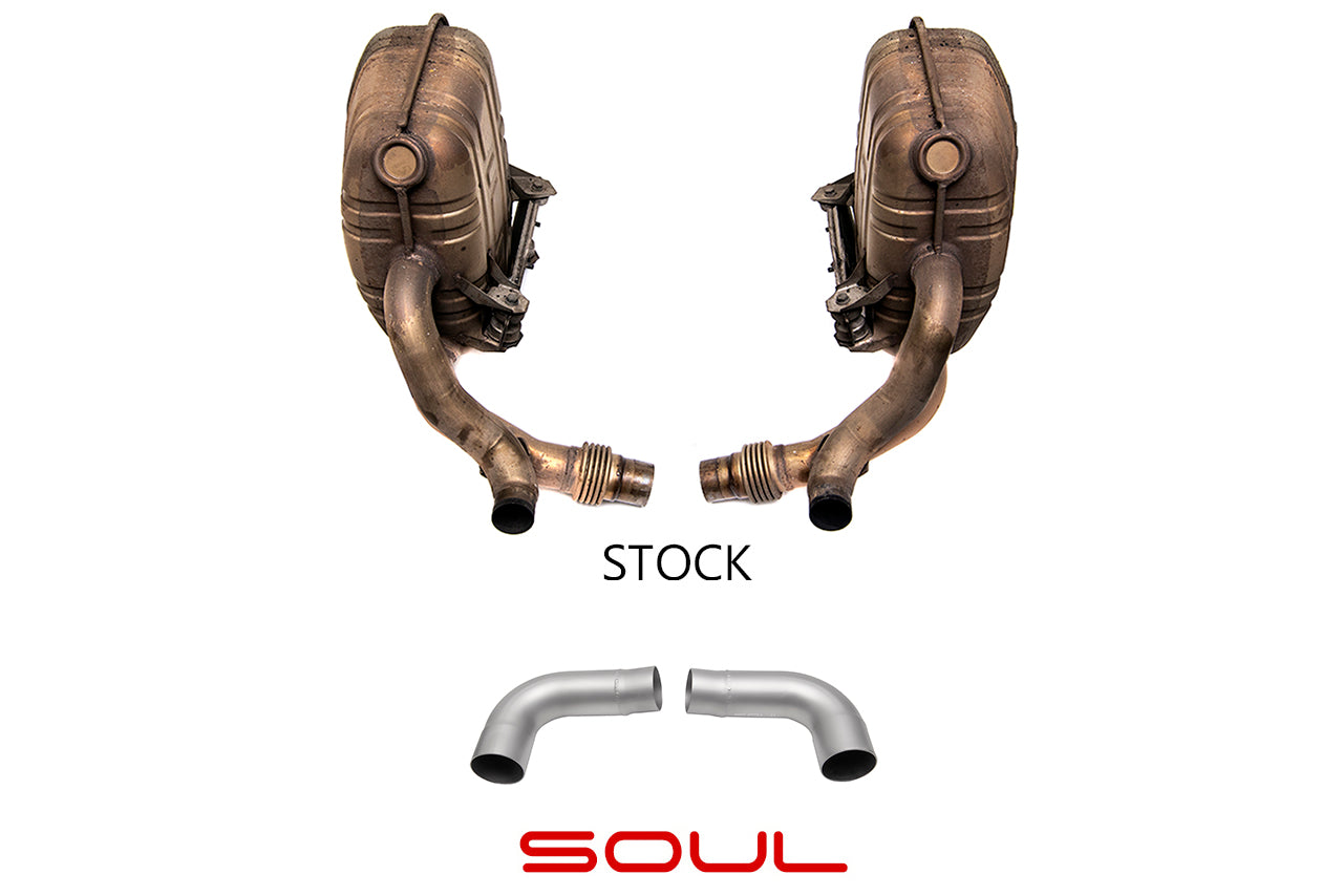 Soul Performance Porsche 997.1 Carrera Muffler Bypass Pipes
