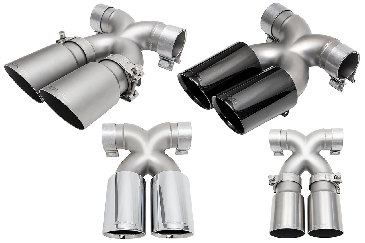 Soul Performance Porsche 987.1 Boxster / Cayman Bolt-On X-Pipe With Tips