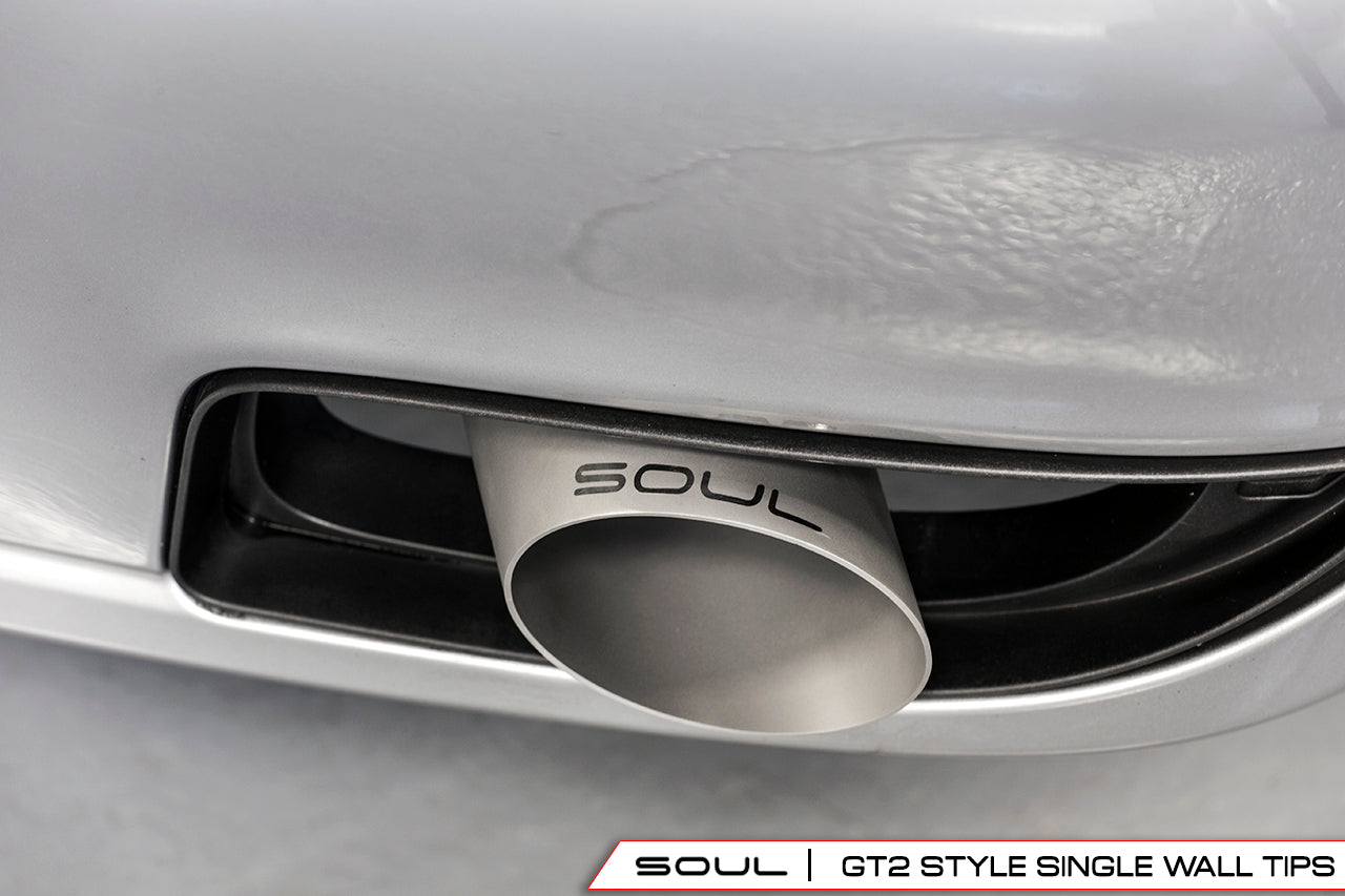 Soul Performance Porsche 997.1 Turbo GT2 Style Bolt On Exhaust Tips