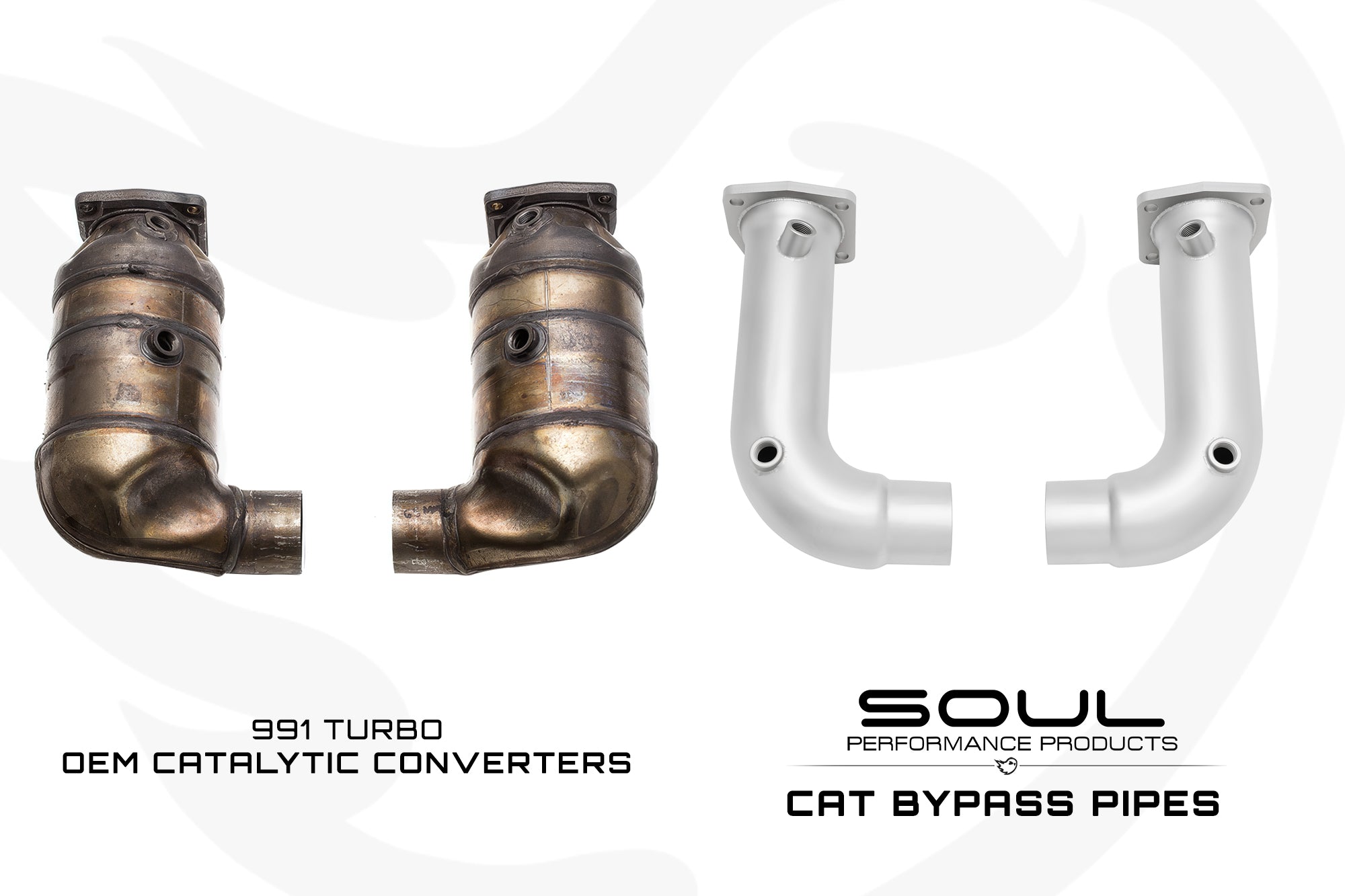 Soul Performance Porsche 991 Turbo Cat Bypass Pipes