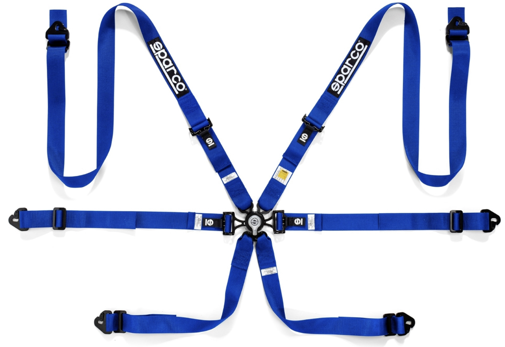 Sparco 6 Point Racing Harness | 2" Steel (Pull Up)