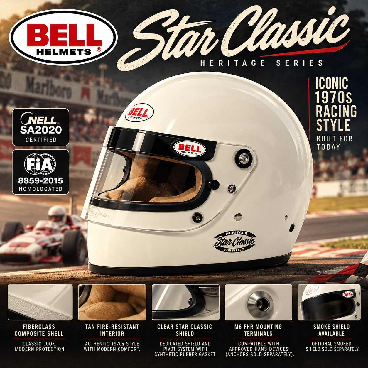 Bell Racing Star Classic Vintage Helmet
