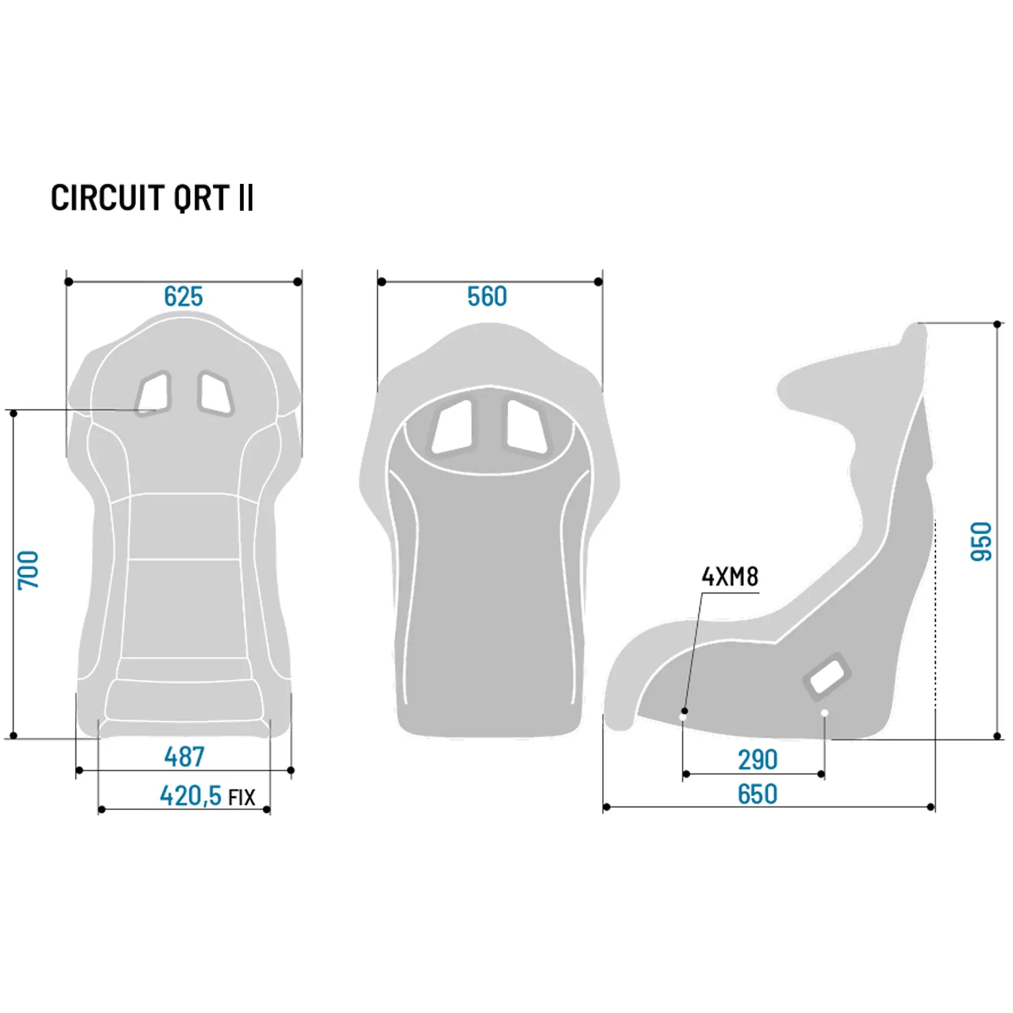 Sparco Circuit II QRT Fiberglass Racing Seat