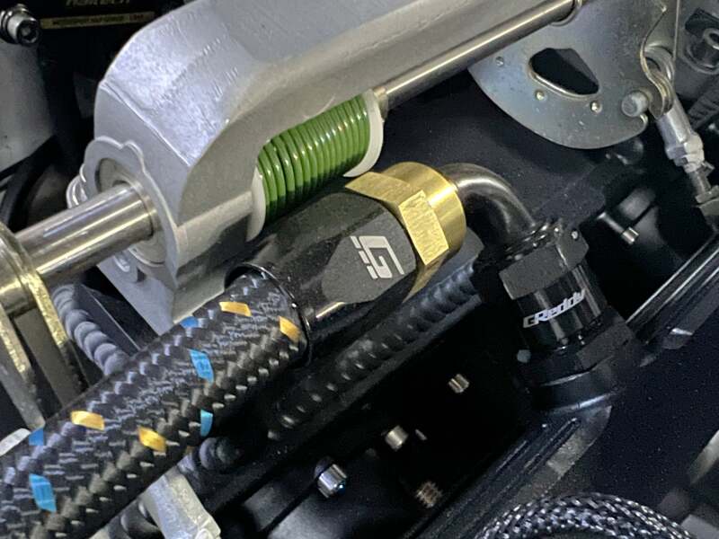 GReddy AN10 Reusable Hose Nylon Braided, Black/Gold/Blue