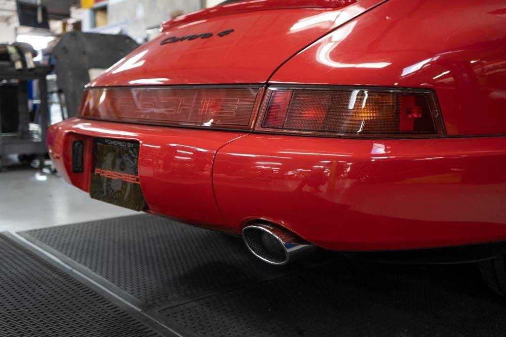 Fabspeed Porsche 964 Carrera Deluxe Oval Style Right-Side Tip for stock 964 2ndary muffler (1989-1994)
