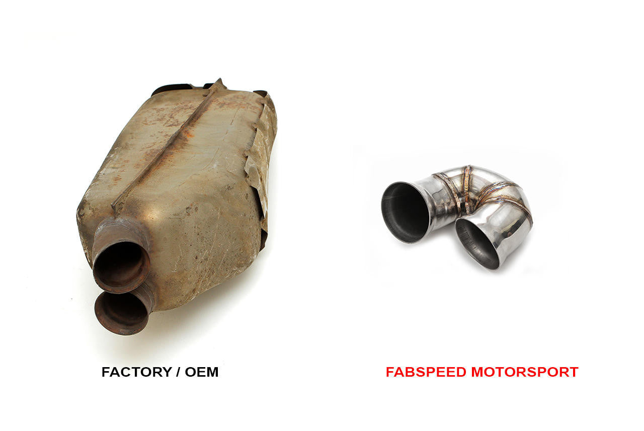 Fabspeed Porsche 964 Turbo 965 / C2 Turbo Secondary Muffler Bypass Pipe (1990-1994)
