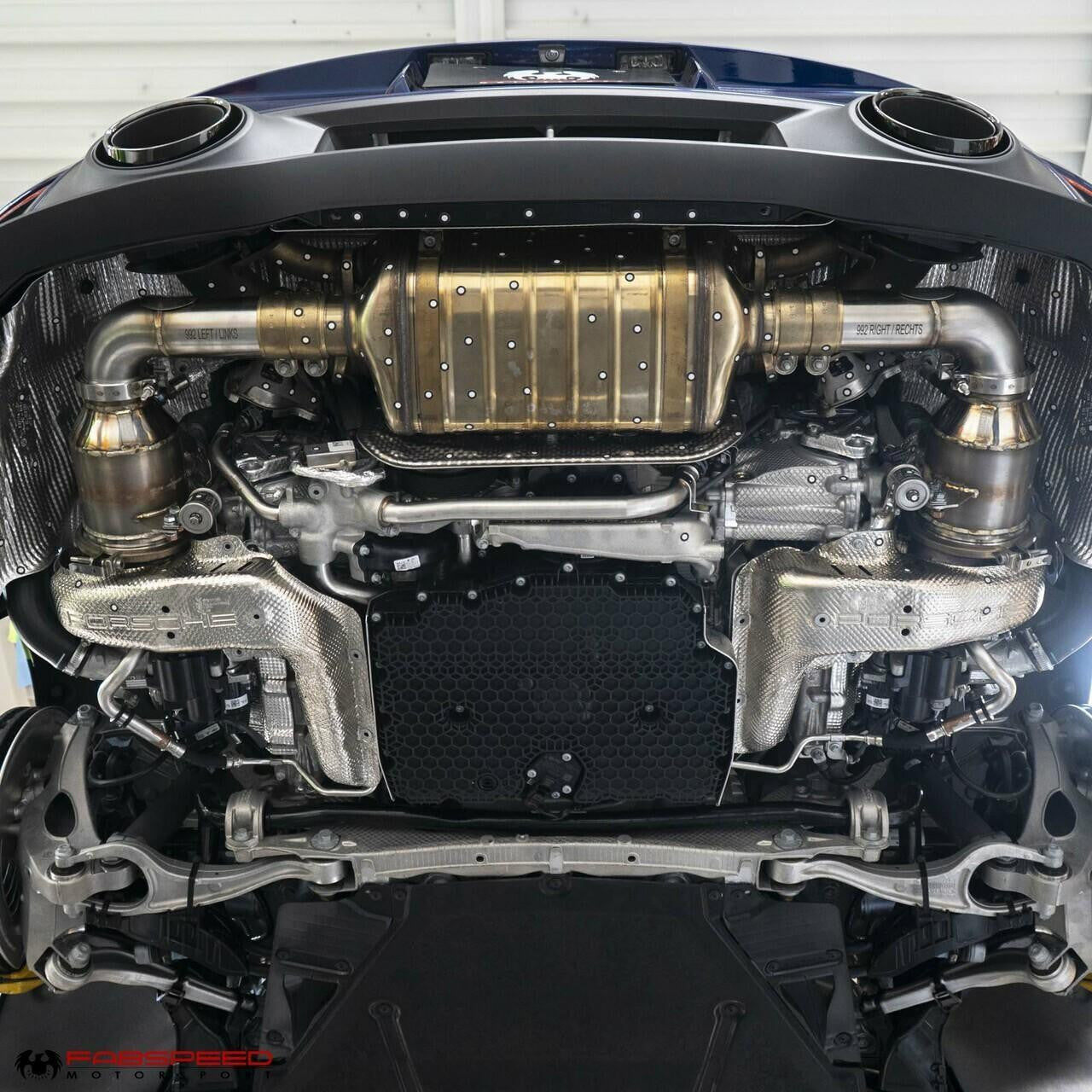 Fabspeed 2025+ Porsche 992.2 Carrera (NON GTS) Sport Catalytic Converters with GT2RS Style Outlets (2025+)