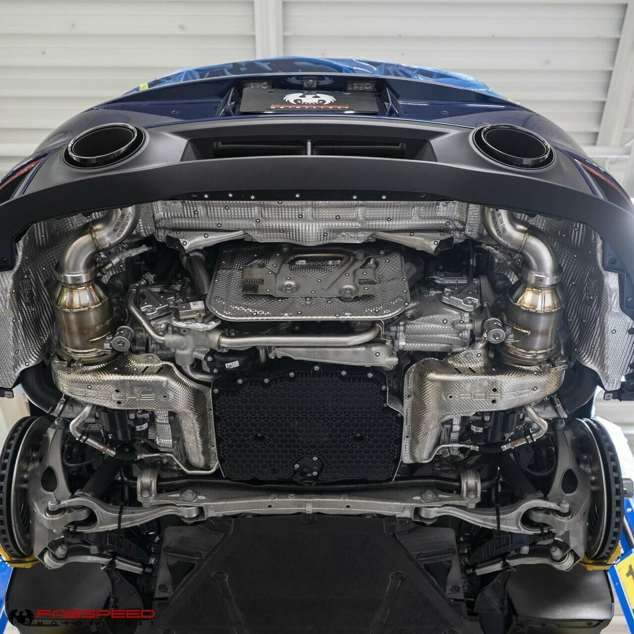 Fabspeed 2025+ Porsche 992.2 Carrera (NON GTS) Sport Catalytic Converters with GT2RS Style Outlets (2025+)