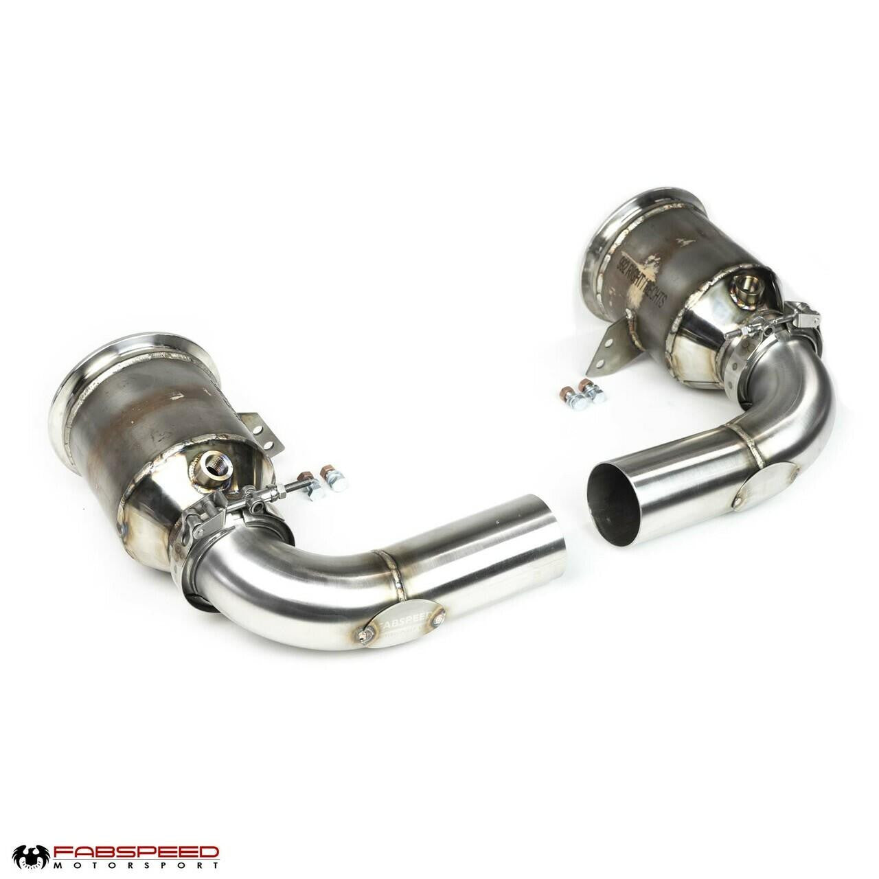 Fabspeed Porsche 992 Twin Turbo / Twin Turbo S Sport Catalytic Converters with GT2RS Style Outlets (2021+)