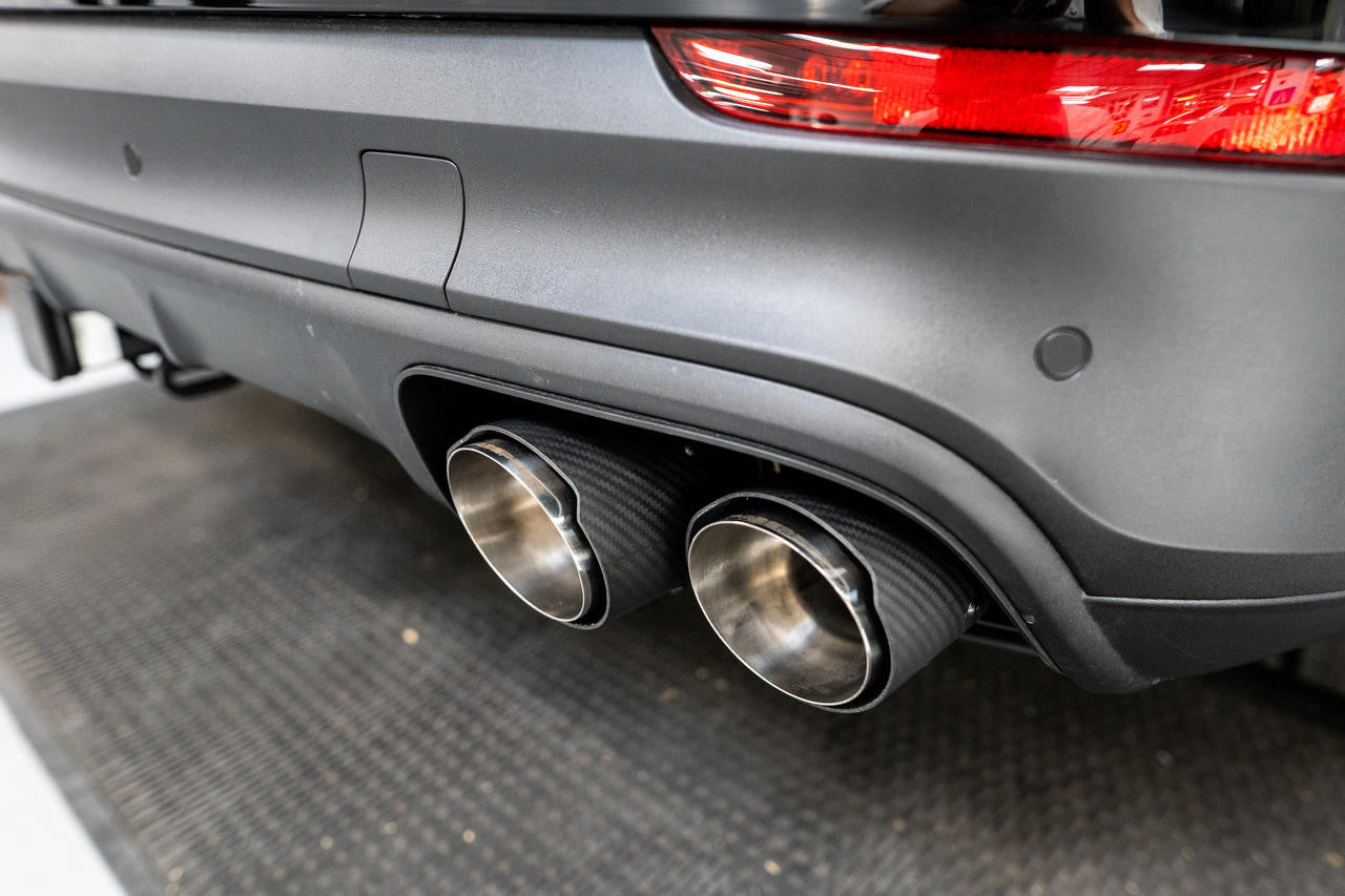 Fabspeed Porsche E3 Cayenne S 2.9L Turbo Deluxe Quad Style Tips