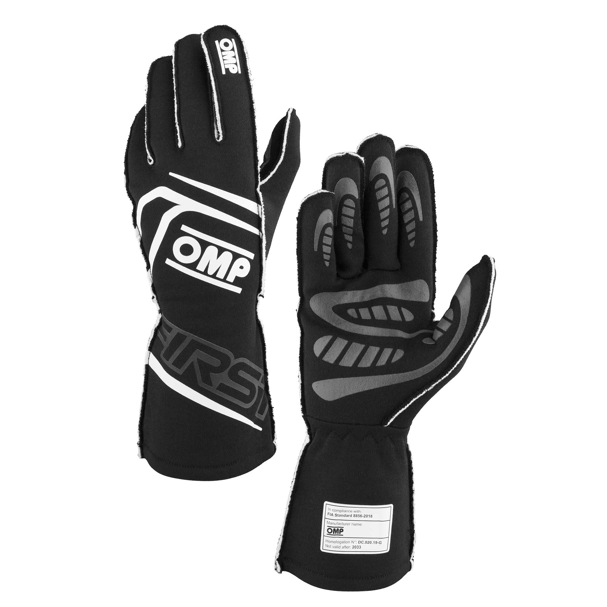OMP First FIre Resistant Racing Gloves - FIA 8856-2018