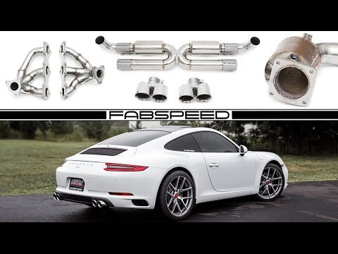 Fabspeed Porsche 991.2 Carrera Center Muffler Bypass X-Pipe (for Base) (2017-2019)
