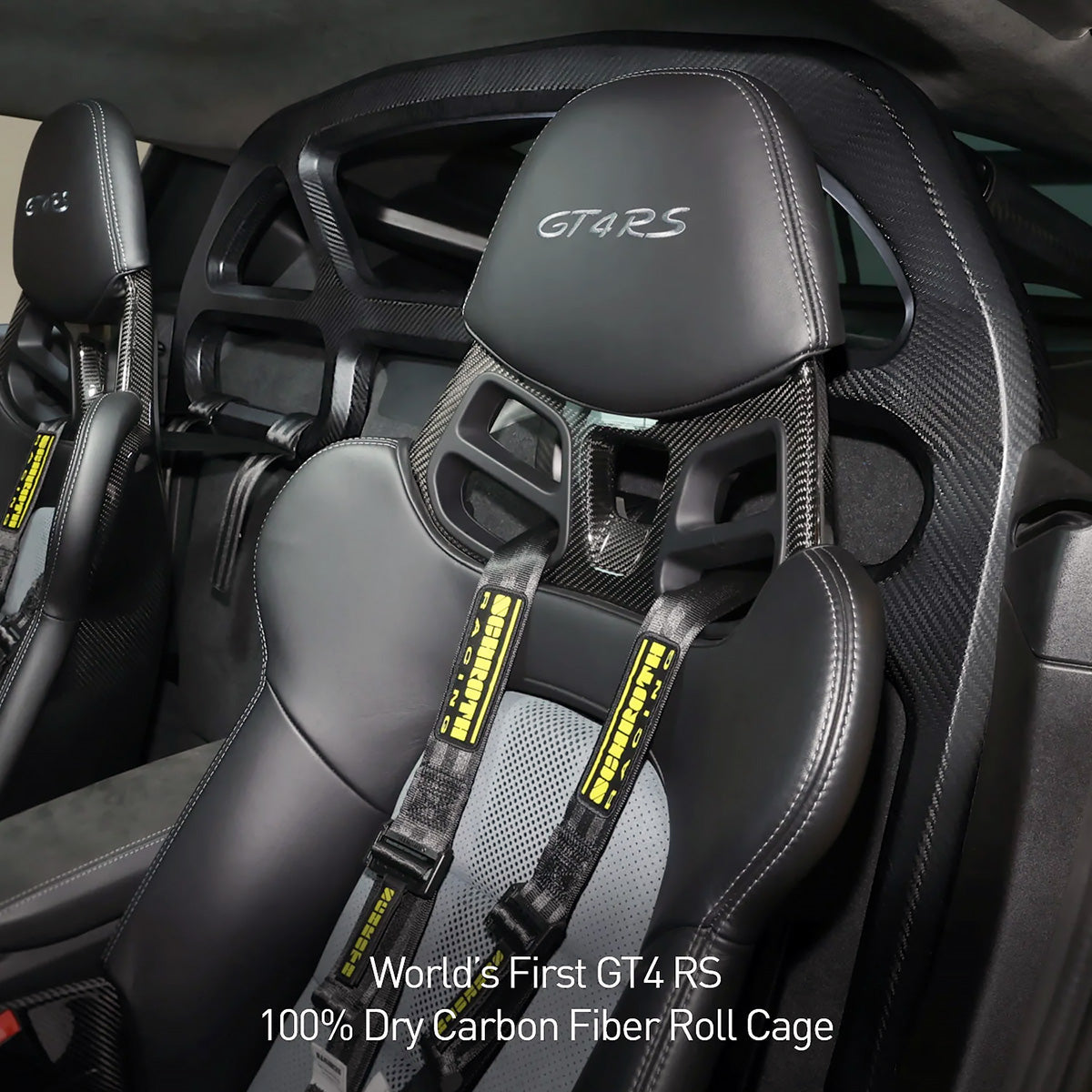 SilverRocket Dry Carbon Fiber Roll Bar for Porsche Cayman 718 & 981 | FIA Certified